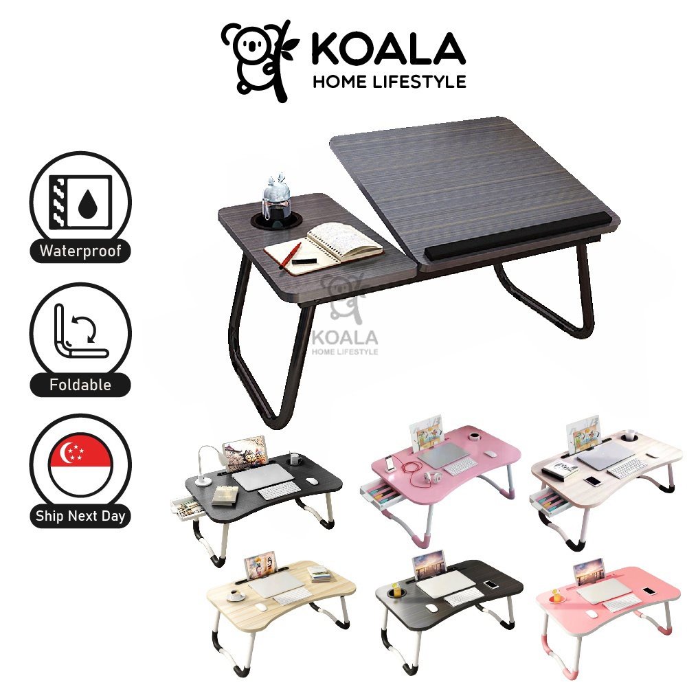 ??5.25LOWEST? Koala Home Multi-purpose Foldable Laptop Table Lazy Table Bed Table with Tablet Holder for Work Study