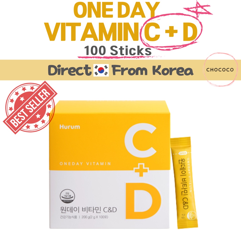 [KOREA]?? AUTHENTIC Hurum⭐Vitamin C+D 2g x 100 Sticks Color Food (One day)