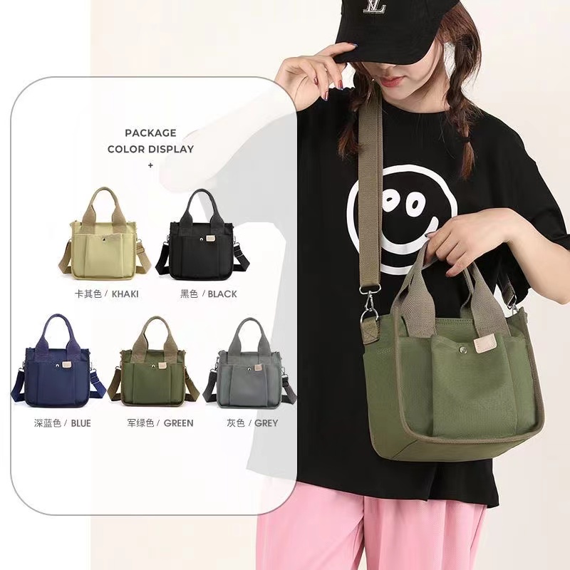 【Hot Sale】Canvas Bag Lunch Bag For Women Large Capacity Handbag Shoulder Bag Sling Bag Japanese Fashion Corssbody Bag