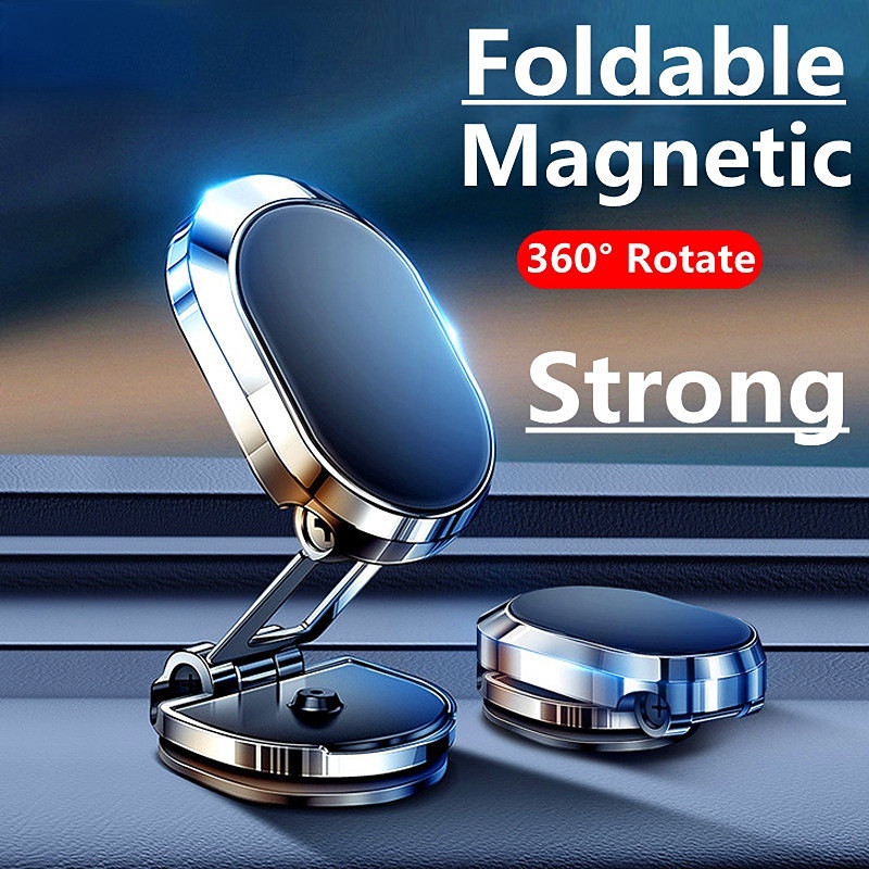 Car Cell Phone Magnetic Holder 360° Rotating Magnet Cell Phone Holder in Car GPS Holder for