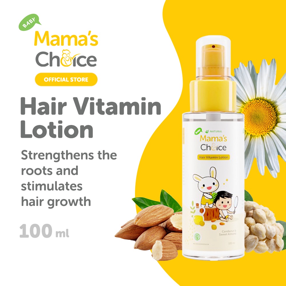 Mama's Choice Baby Hair Vitamin Lotion with Organic Aloe Vera and Chamomile | Alcohol-free | Paraben-free