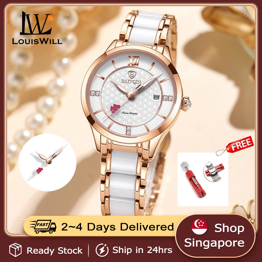 Louiswill Women Watch with Calendar Waterproof Luminous Quartz Watches for Ladies