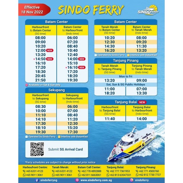 HARBOURFRONT - TANJUNG BALAI - SINDO FERRY E-TICKET