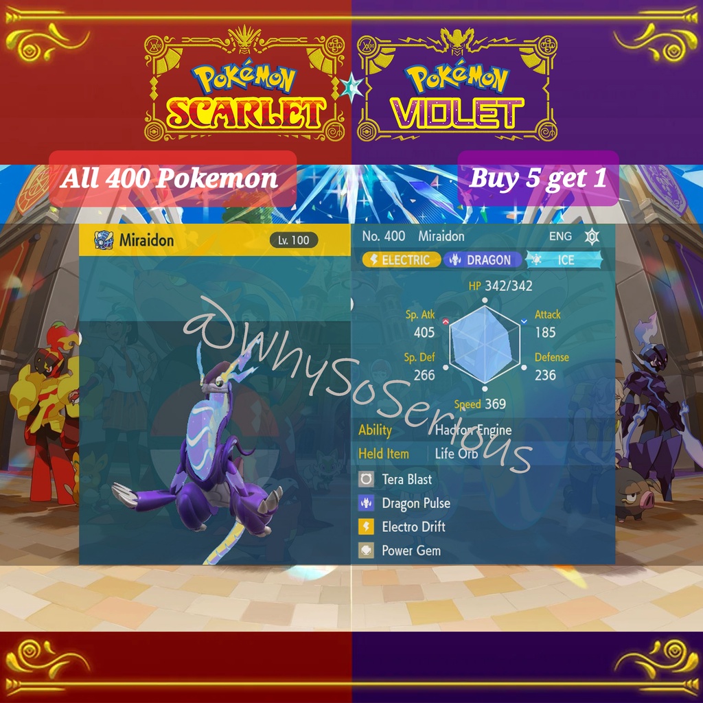 Pokemon Scarlet and Violet Battle Ready Miraidon (Digital code)