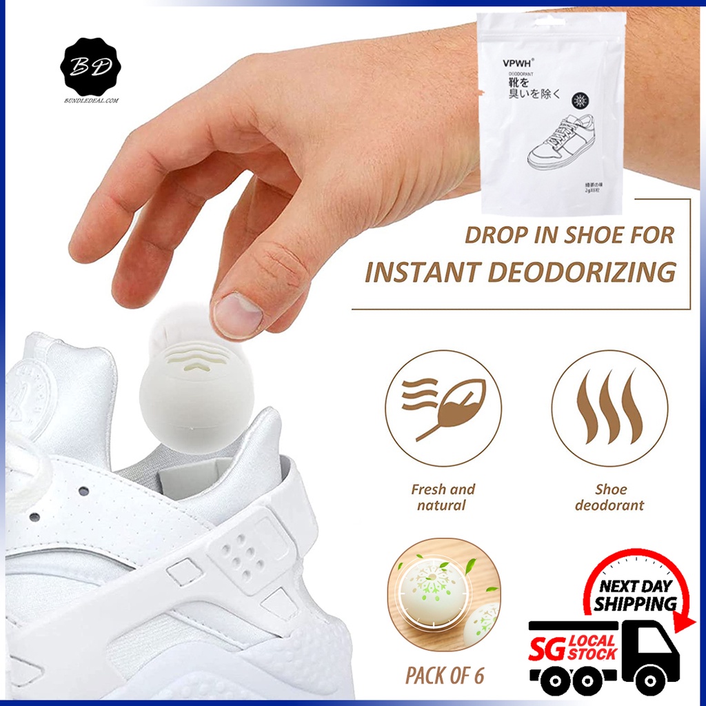 ?[SG] 6pc Shoe Deodorant Ball/ Sneaker Odour Eliminator Deodorizer/ Shoe Cabinet Odor Removal/ Cupboard Wardrobe Scent