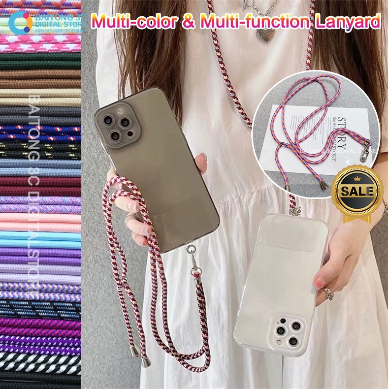 hang neck strap cord lanyard crossbody sling lanyard adjustable length,hands free,Compatible with most phone case,Transparent invisible patch clasp