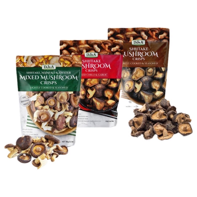 ??? DJ&A Australian Shitake Mushroom Crisps 65g 澳洲 脆口香菇 天然健康零食