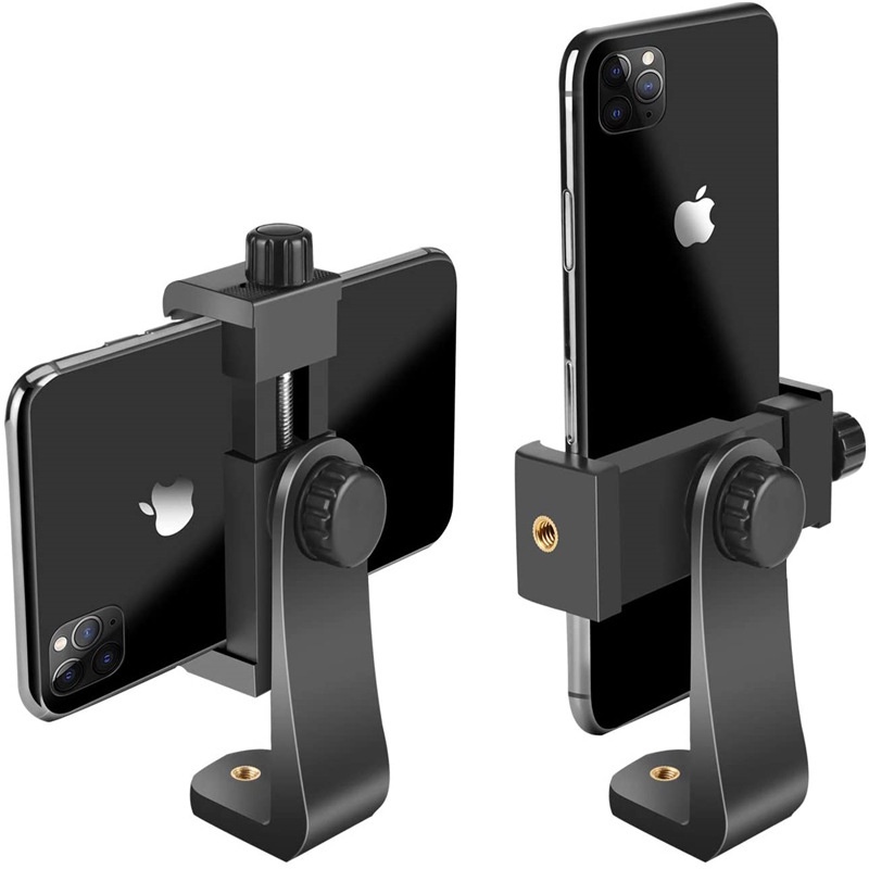 360 Degree Mobile Phone Clip Compatible With All 1/4 Screw Cellphone Holder Tripod Mount Desk Bracket Adapter For Samsung Iphone