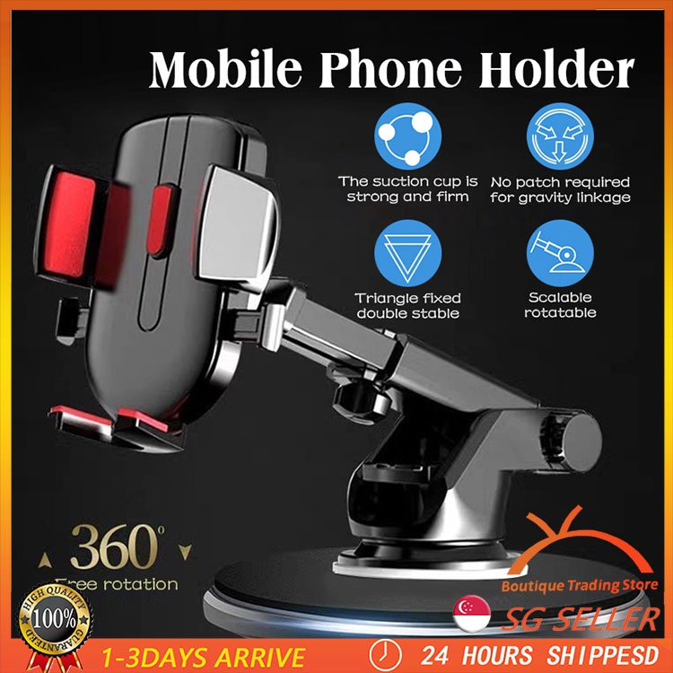 [SG] Joyroom 360° Car Phone Holder for Dashboard/Windscreen/Curved Dashboard - Adjustable Bracket mount 车载手机支架