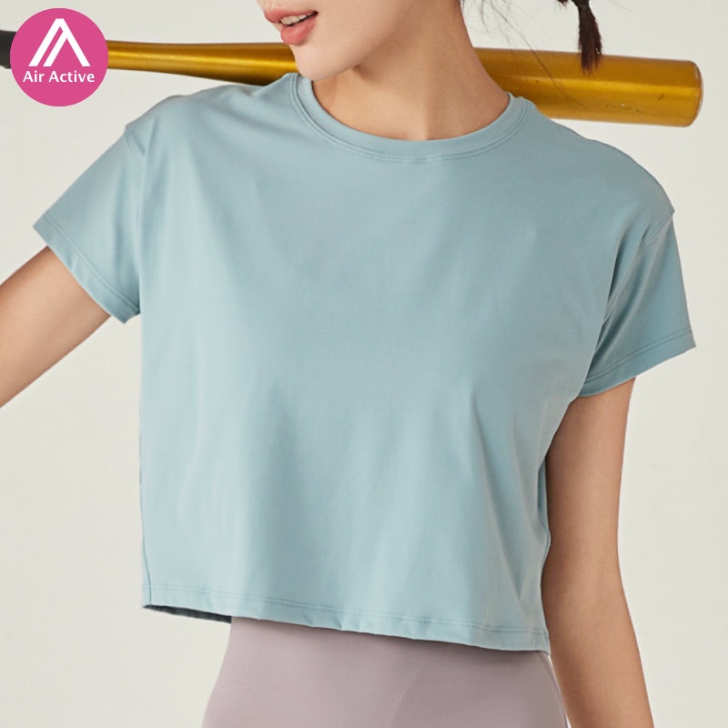AIR ACTIVE Airy Sports Crop Top Yoga Top Cooling Dry Fit Fitness Gym Workouts Running Biking
