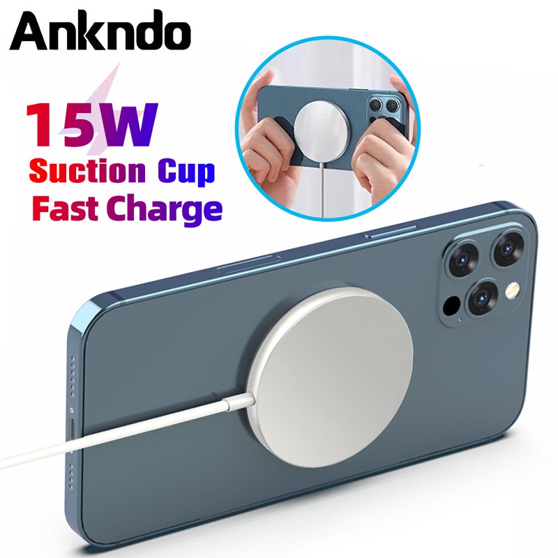 15W Fast Charger USB C Macsafe Magnetic Wireless Charging Station Pad for iP 14 13 12 11 Qi Wireless Charger Pad