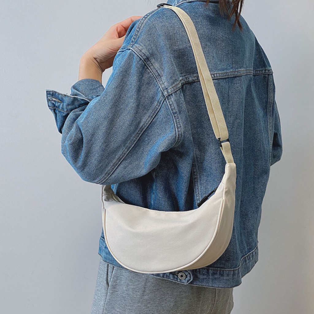 [Kesoto] Women Girls Dumpling Bun Work Purse Casual Nylon Shoulder Bag