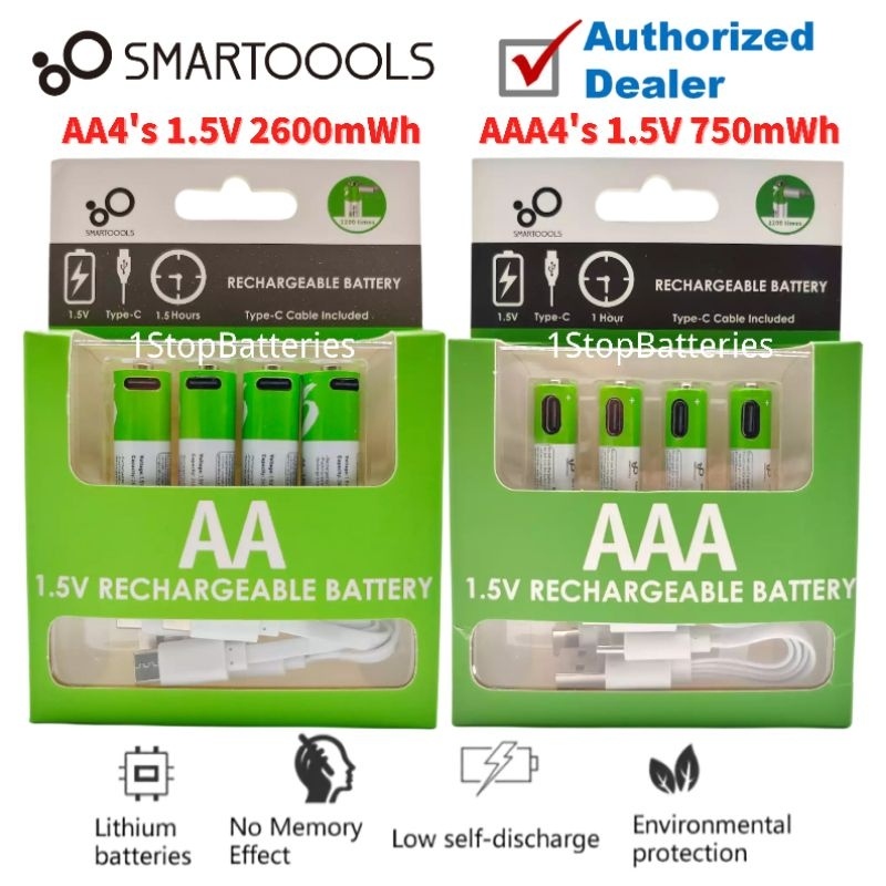 [Original] USB Type-C Fast Charging Rechargeable Battery AA / AAA 1.5V Lithium Li-ion