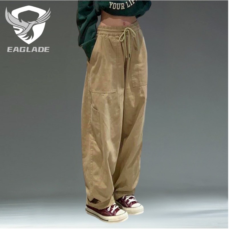 EAGLADE Cargo Pants Women PNYLK-663/S-4XL Cotton Breathable Wide Leg