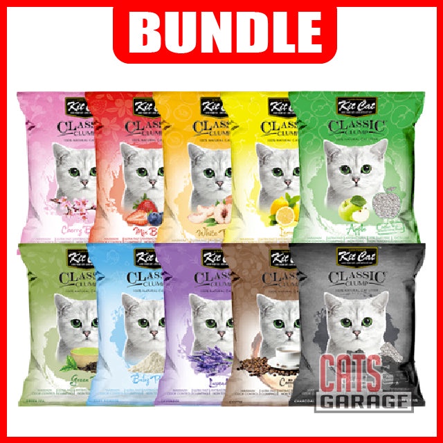 Kit Cat Classic Clump Clay Cat Litter 10L [BUNDLE]