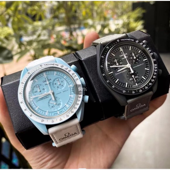 Mens Watches High Quality Bioceramic Planet Moon Watch Full Function Quarz Chronograph Movement Watches Waterproof Luminous Leather Strap Wristwatches With Box