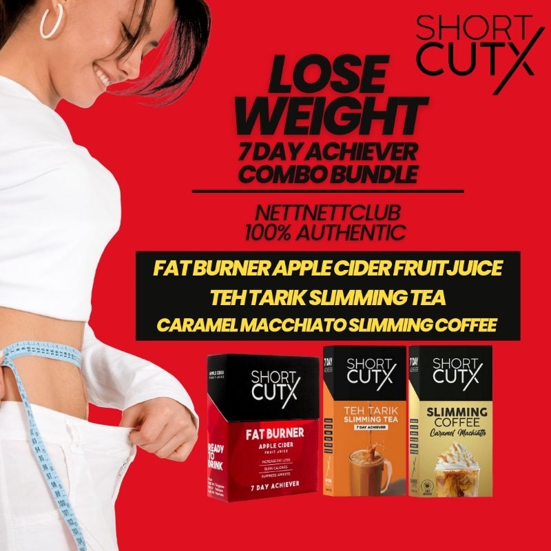 [FRESH STOCK] Shortcutx Apple Cider Vinegar Weight Loss Fat Burner Fruit Juice Slimming Tea Teh Tarik  (Ready To Drink)