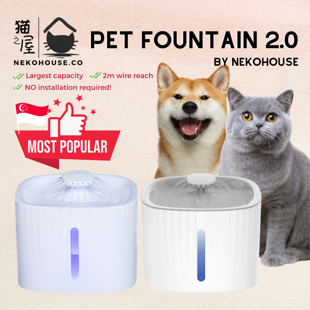 Pet Fountain Water Dispenser Automatic Bowl for Cat and Dogs with Filter 3L