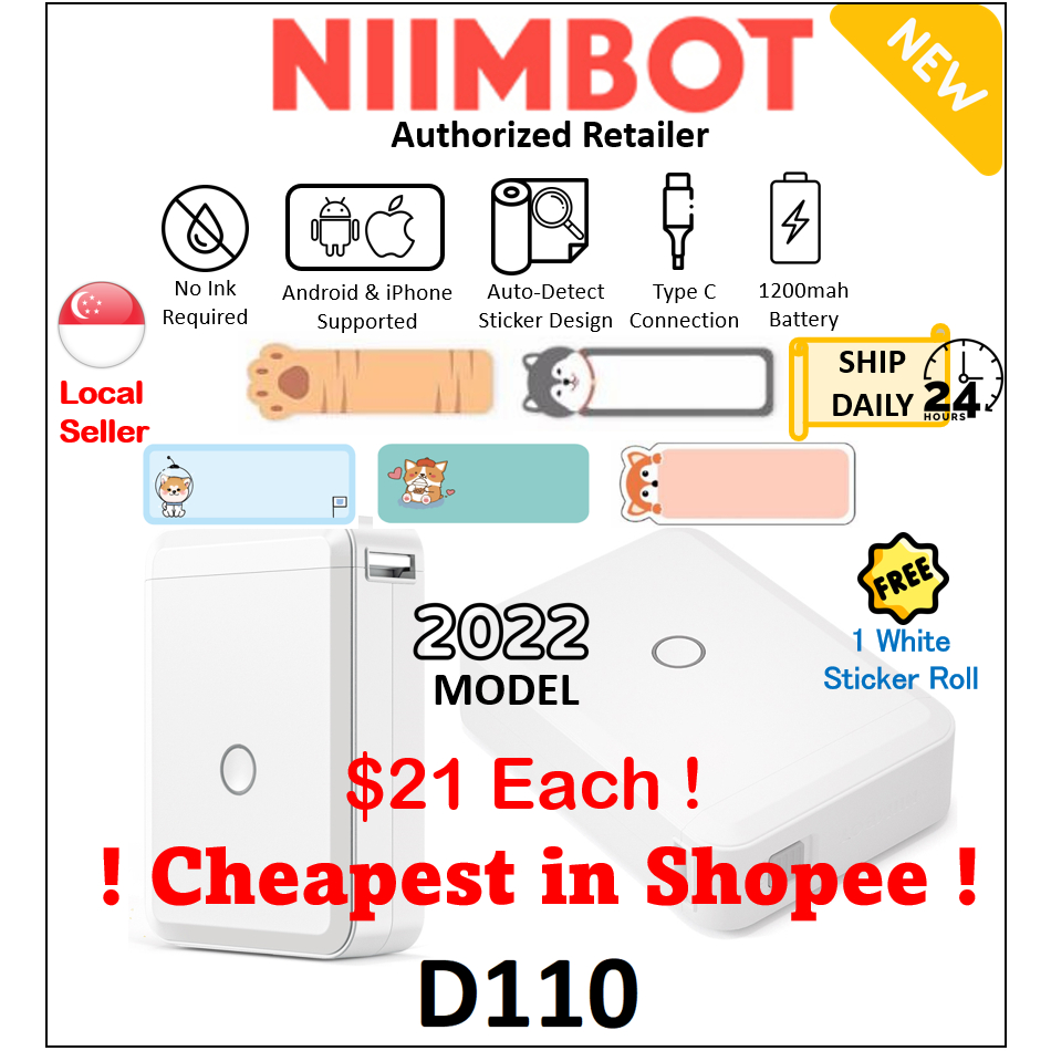 Cheapest Label Printer Niimbot D110  Portable Wireless Thermal Sticker | Name Printer