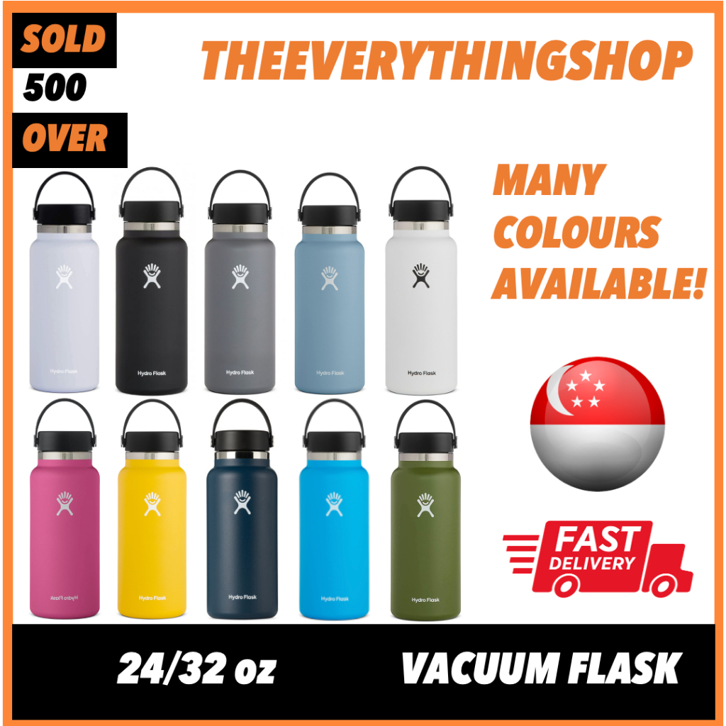 ? [SG READY STOCK] Hydro Flask Hydroflask 24oz/32oz Stainless Steel Wide Mouth Water Bottle 2.0 Vacuum Insulated