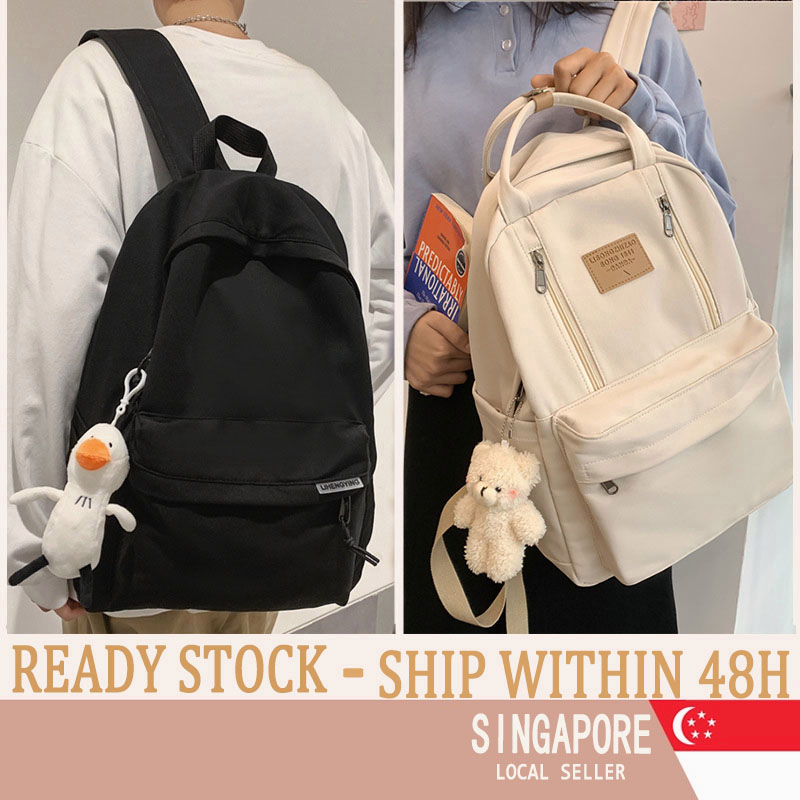 [SG SELLER] Korean Large Capacity Bags Fashion Backpack Woman School Bag School Backpack