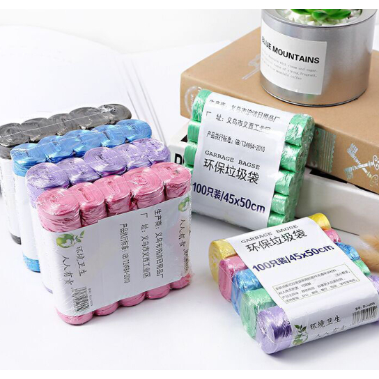 [?? Singapore Ready Stock] Garbage Bag Trash Bag Waste Bag 45*50cm 75/100 Pieces 5 Roll Per Pack