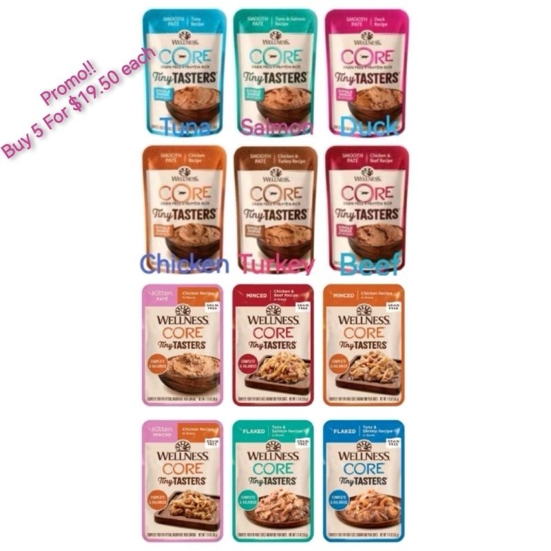 [Promo $19.50] Wellness CORE Tiny Tasters 1.75oz
