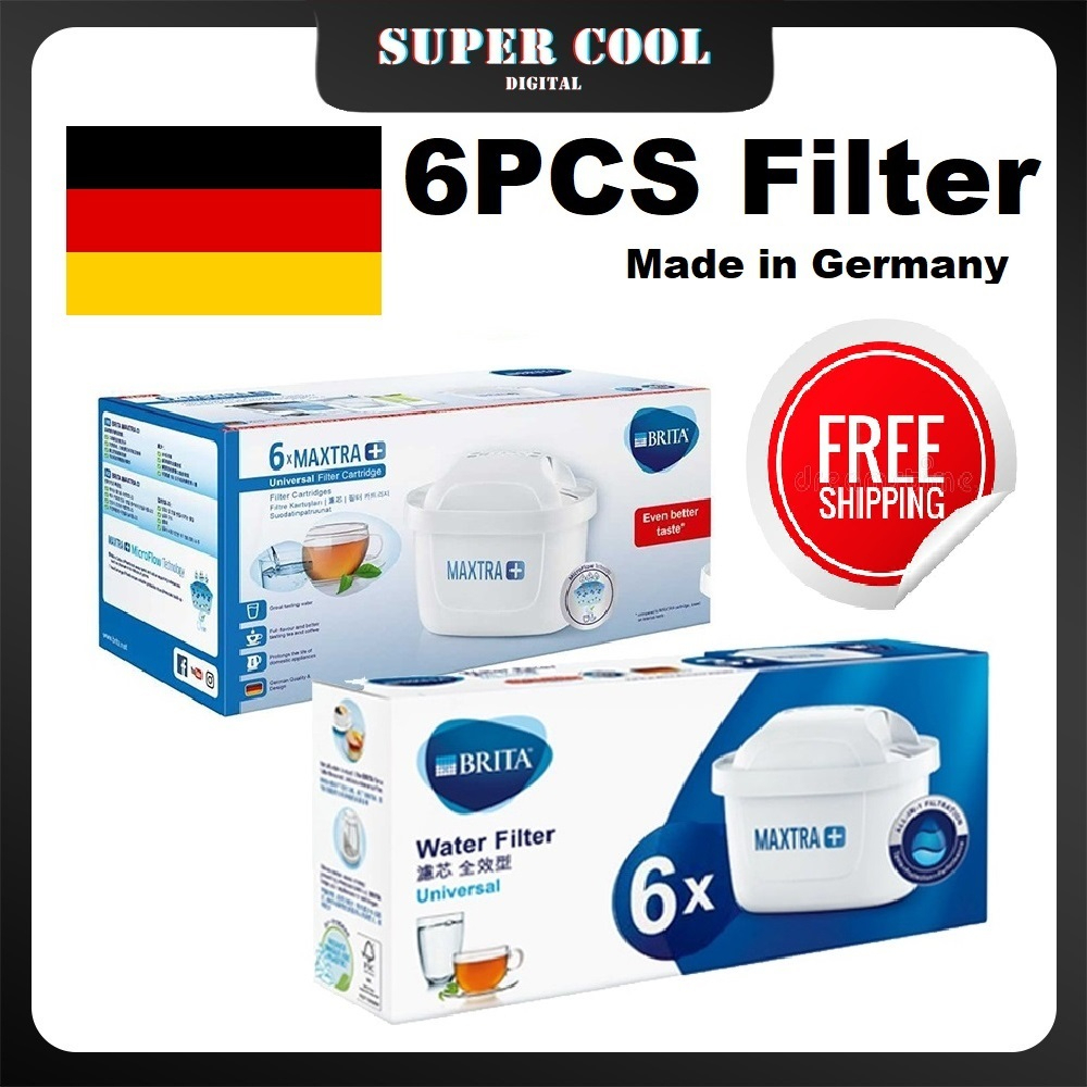 6 PCS Made in Germany Brita Maxtra + Water Filter Cartridges - (Pack of 6pcs)