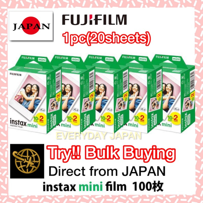［Direct from JAPAN］FUJIFILM INSTAX MINI FILM 20 /40/60/80/100 sheets