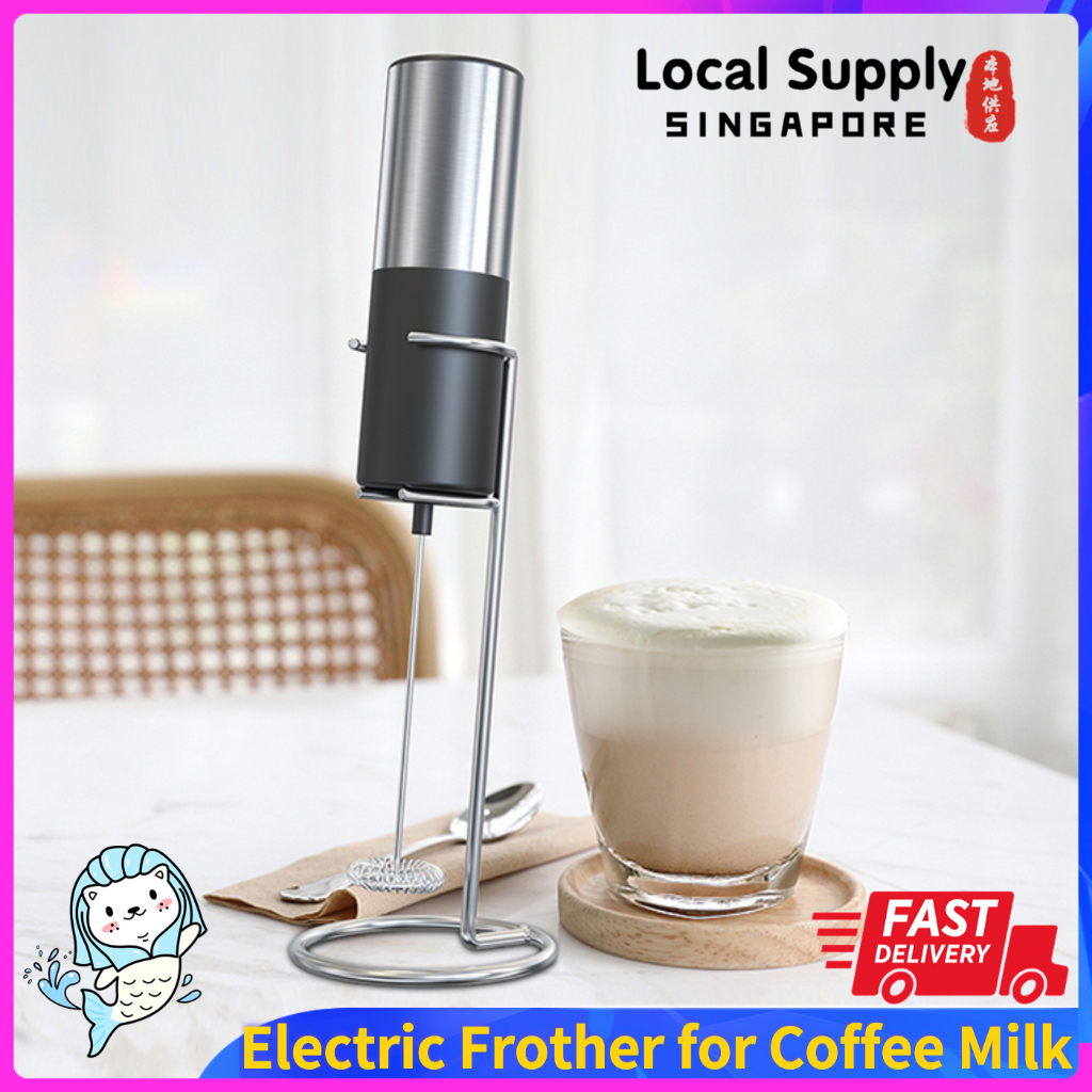 Electric Frother for Coffee Foam Maker, High Speed Milk Frother Handheld, Food Grade Stainless Steel Electric Whisk