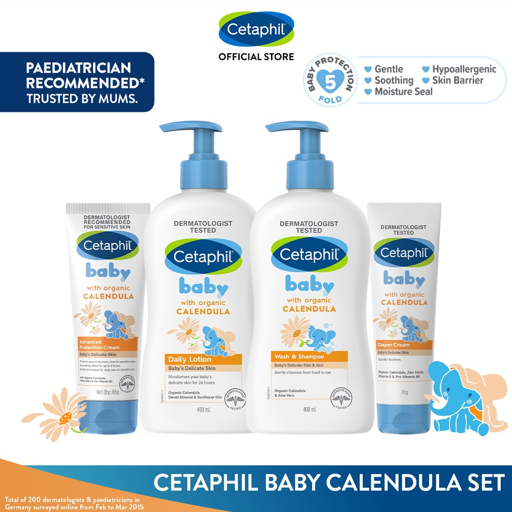 Cetaphil Baby Calendula Range (Single or Set)