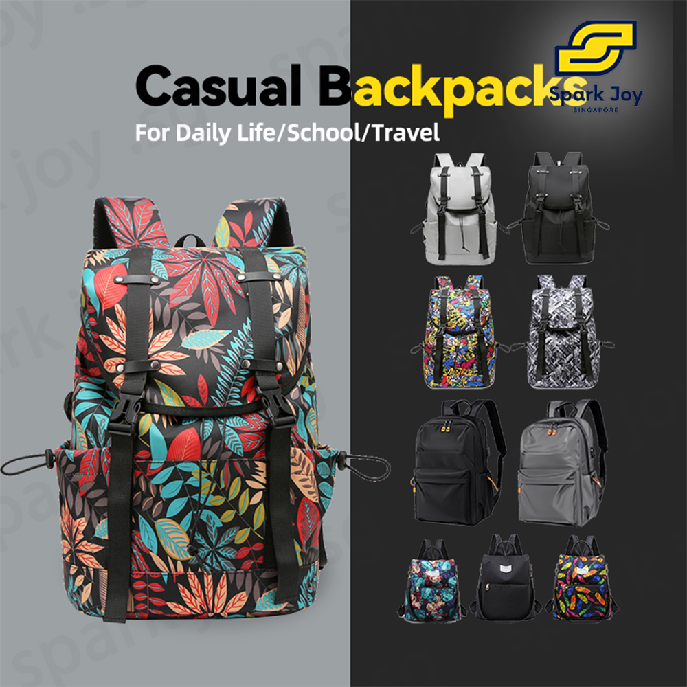 【SG】Casual Laptop Backpack Lightweight School Bag Water Resistant Travel Backpacks for Man Woman Student Men Women