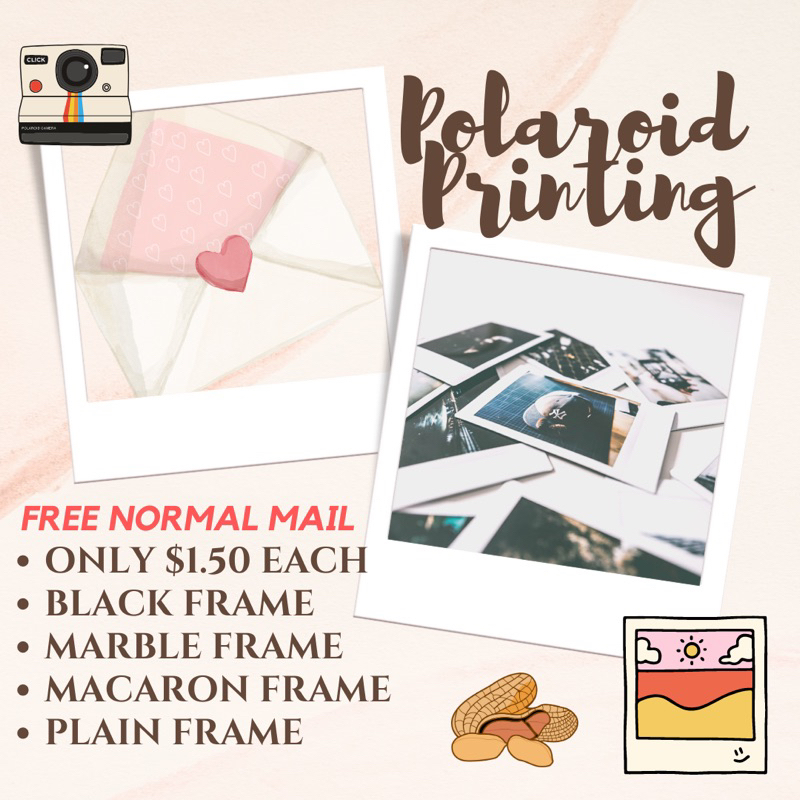 [READY STOCK] Polaroid Printing Services Instax Fujifilm Mini Link Poloroid