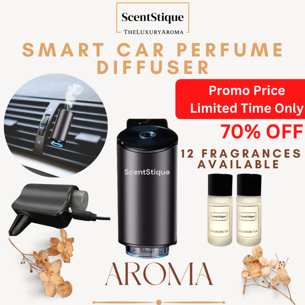 Smart AI Car Perfume Diffuser | Smart AI Car Air Vent Clip Perfume Diffuser
