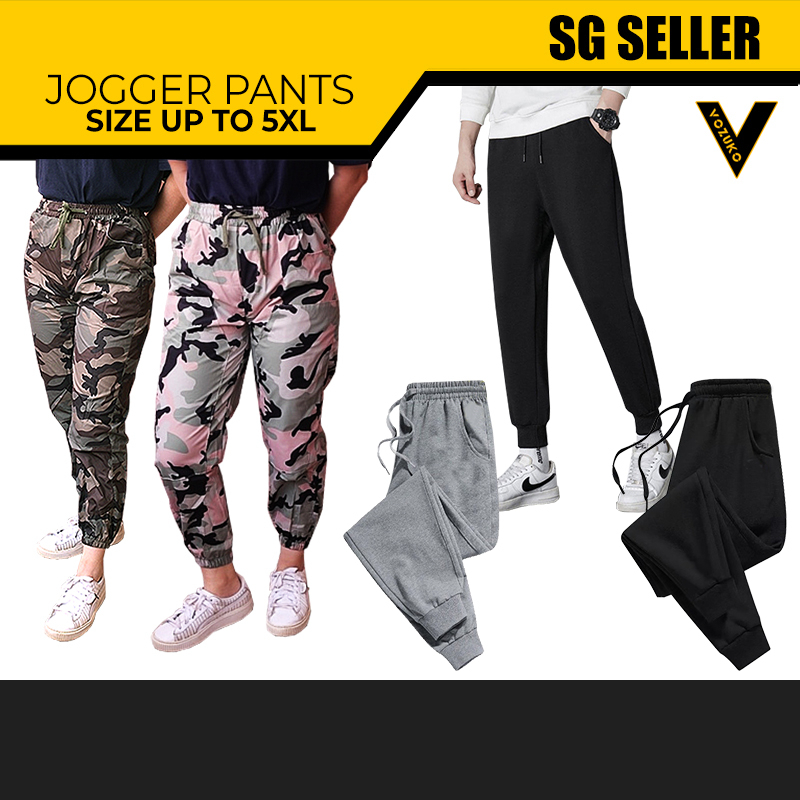 [SG SELLER] Jogger Pants Sport Sweatpants Men cotton+ polyster comfortable [512] [1005]