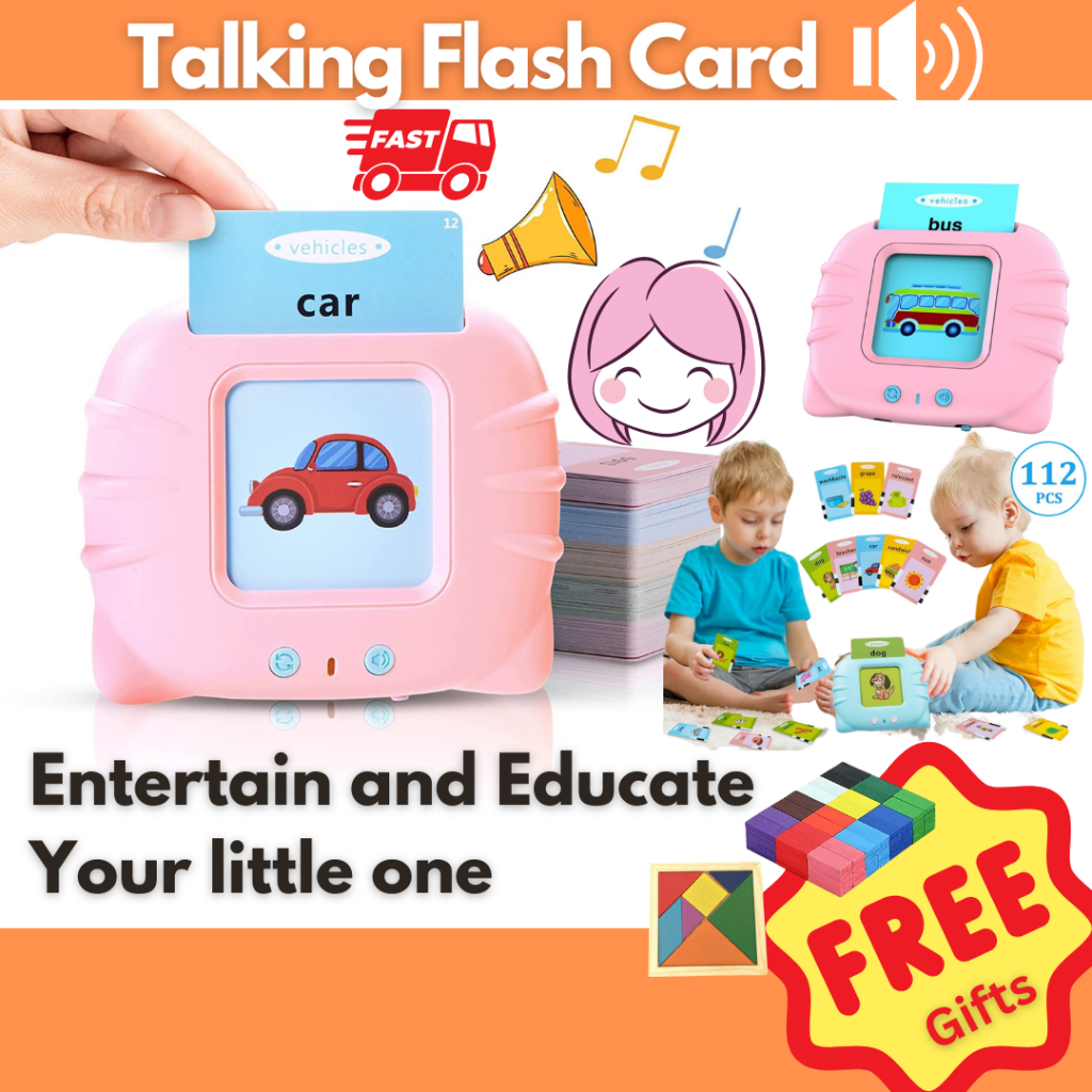 Talking Flash Cards Learning Toys for Age 2 -6| Baby | Montessori educational toys for kids |  Gift | educational toys