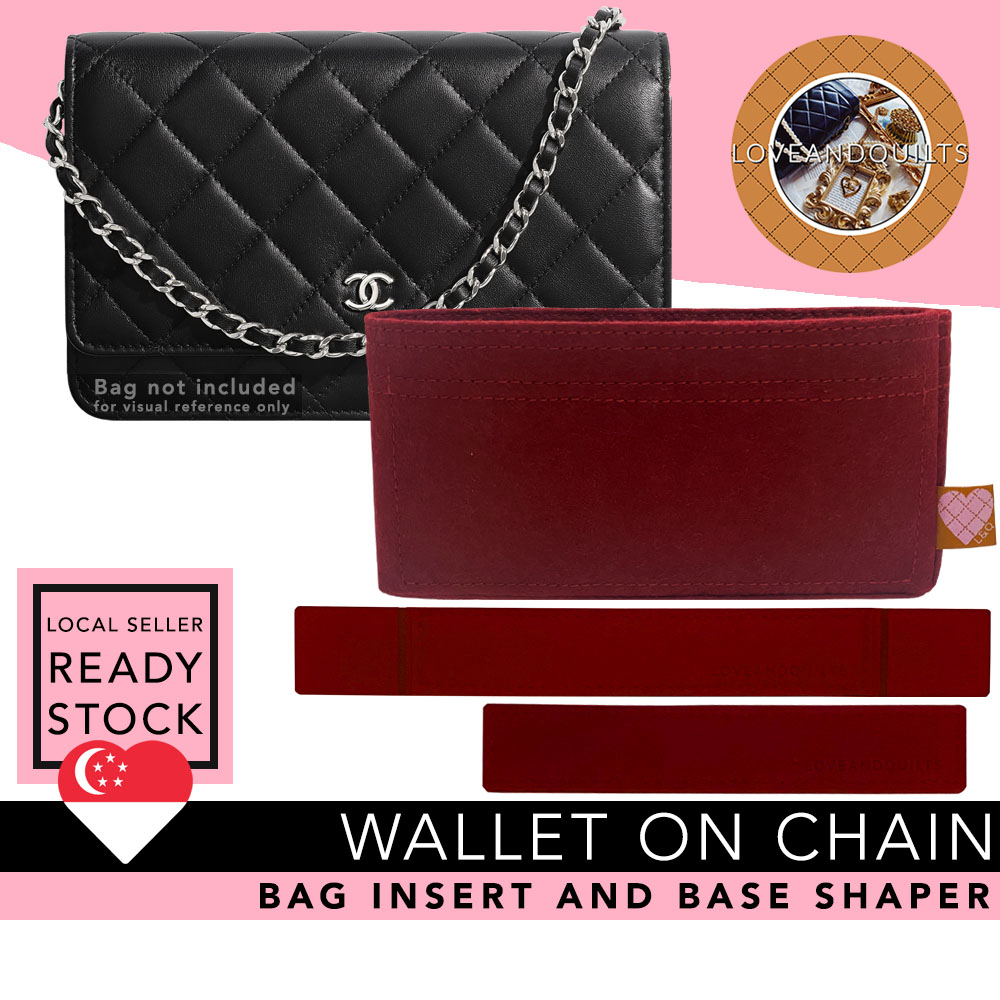 [SG]❤️Chanel Wallet on Chain WOC Bag Organizer Base Shaper bag Insert bag Liner | Premium Felt Organiser