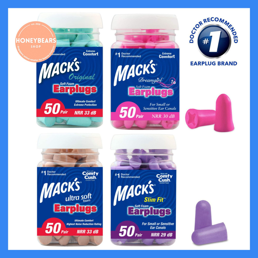 Mack's Sleeping Ear Plugs Ultra Soft Foam Earplugs, 50 Pairs
