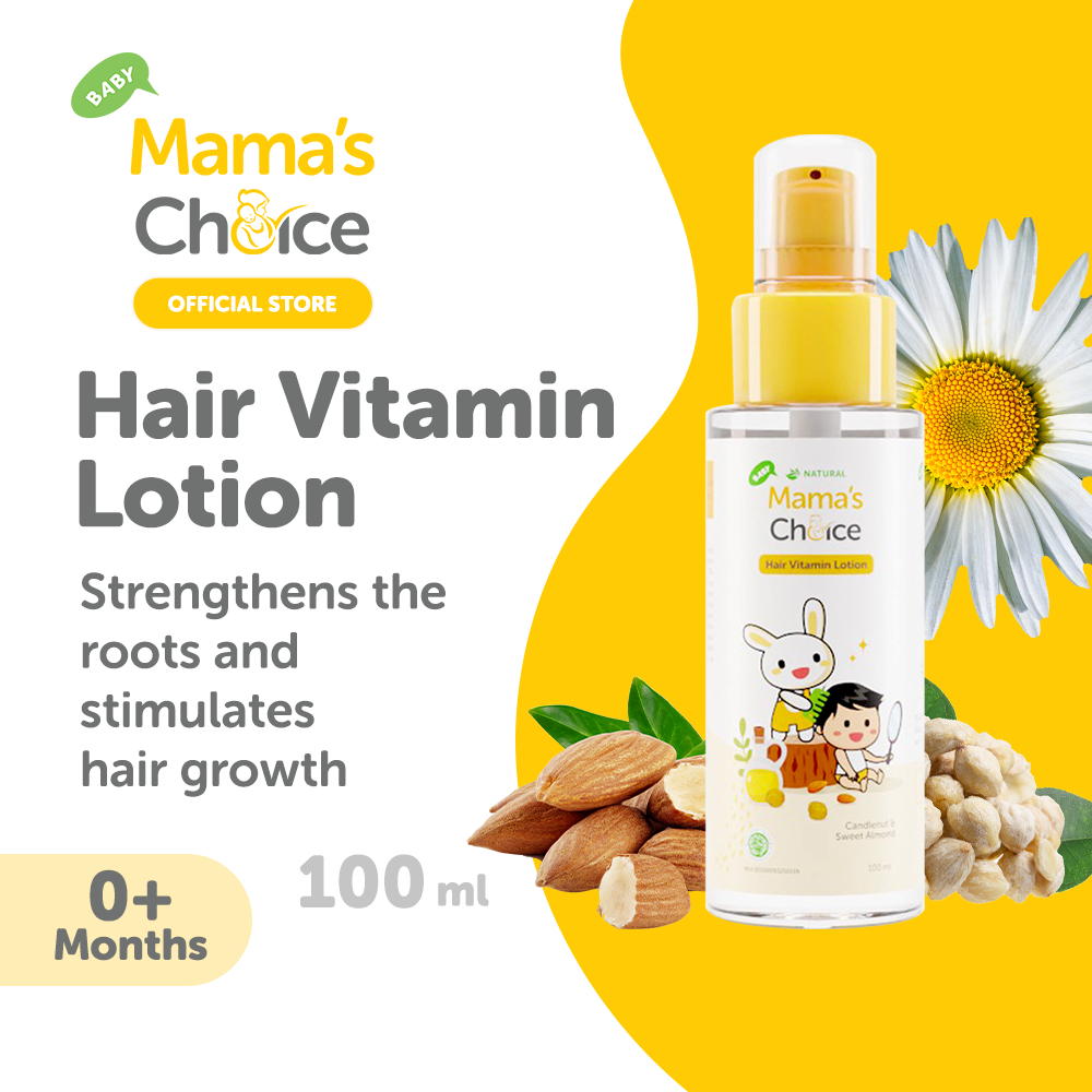 Mama's Choice Baby Hair Vitamin Lotion with Organic Aloe Vera and Chamomile | Alcohol-free | Paraben-free
