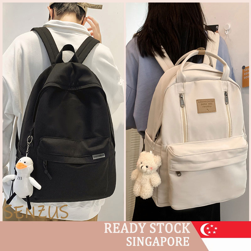[SG SELLER] Korean Large Capacity Bag Pack Fashion Simple Backpack Woman School Bag