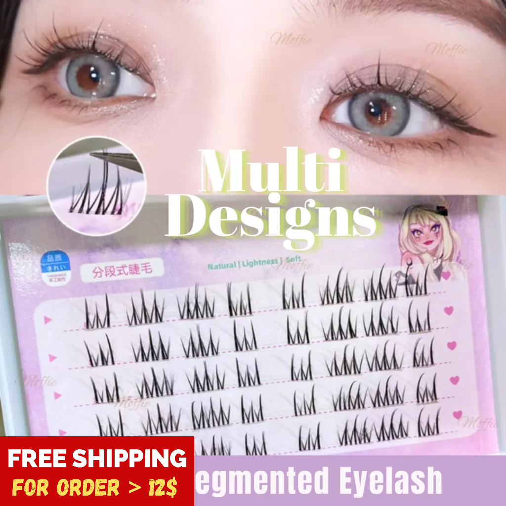 Moffie Natural Segmented False Eyelash Lash | False Eyelash Extension